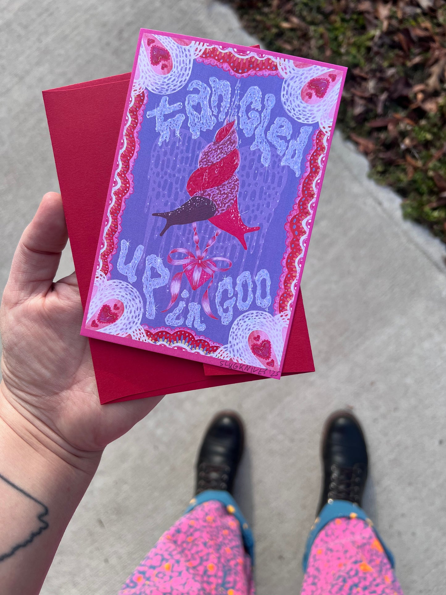 tangled up in goo- 4x6 card with envelope