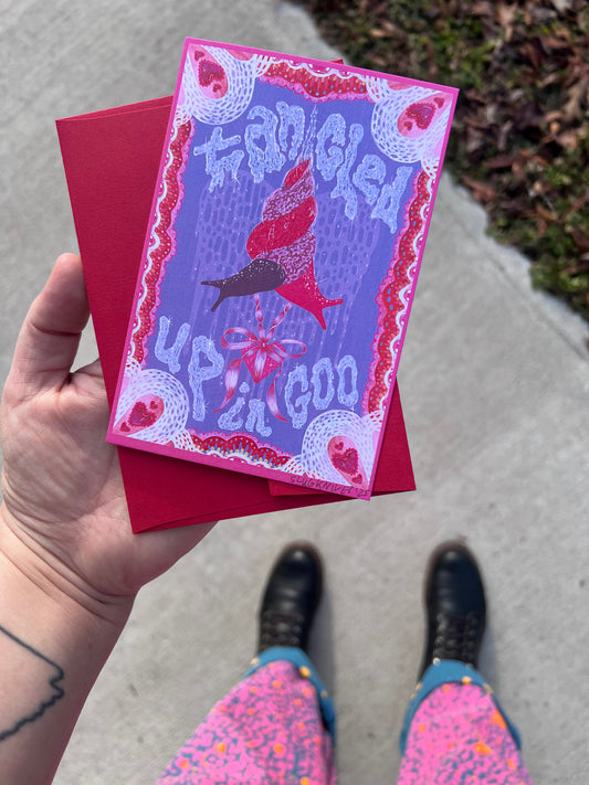 tangled up in goo- 4x6 card with envelope