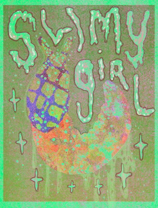 slimy girl card with envelope